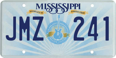 MS license plate JMZ241