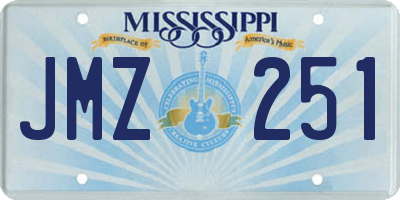 MS license plate JMZ251