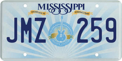 MS license plate JMZ259
