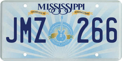 MS license plate JMZ266