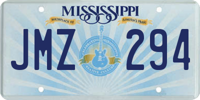 MS license plate JMZ294