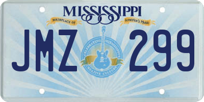 MS license plate JMZ299