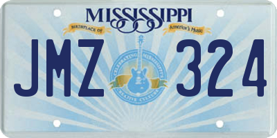 MS license plate JMZ324