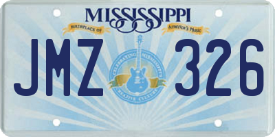MS license plate JMZ326