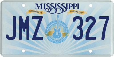 MS license plate JMZ327