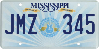 MS license plate JMZ345