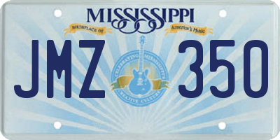 MS license plate JMZ350