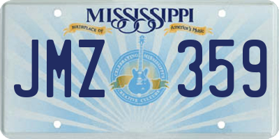 MS license plate JMZ359