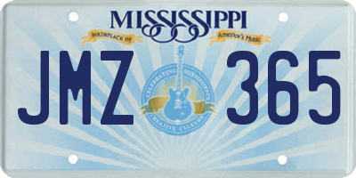 MS license plate JMZ365