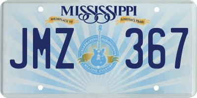 MS license plate JMZ367