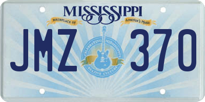 MS license plate JMZ370