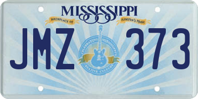 MS license plate JMZ373
