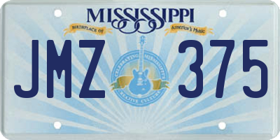 MS license plate JMZ375