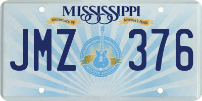 MS license plate JMZ376
