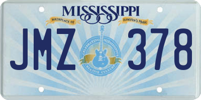 MS license plate JMZ378