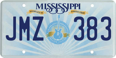 MS license plate JMZ383