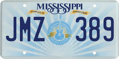 MS license plate JMZ389