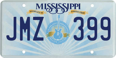 MS license plate JMZ399