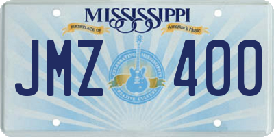 MS license plate JMZ400