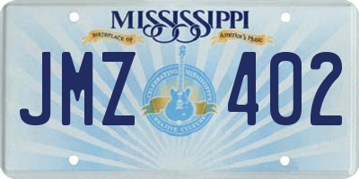 MS license plate JMZ402
