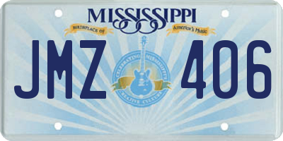 MS license plate JMZ406