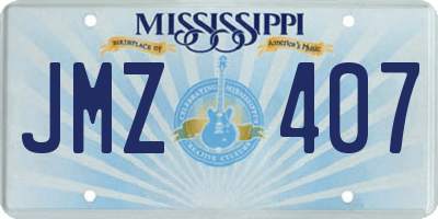 MS license plate JMZ407