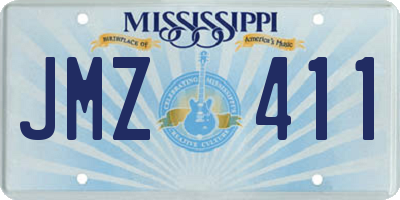 MS license plate JMZ411