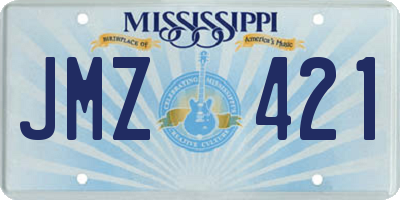 MS license plate JMZ421