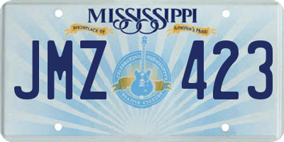 MS license plate JMZ423