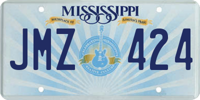 MS license plate JMZ424