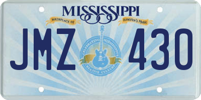 MS license plate JMZ430
