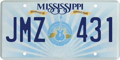 MS license plate JMZ431