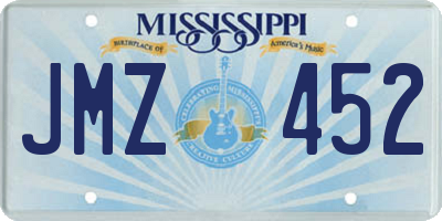MS license plate JMZ452