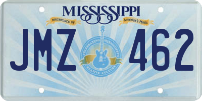 MS license plate JMZ462