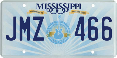 MS license plate JMZ466