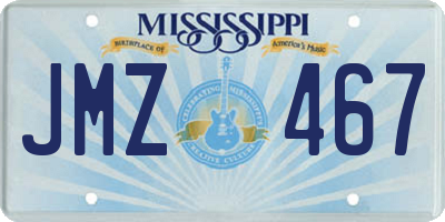 MS license plate JMZ467