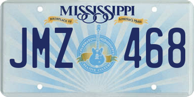 MS license plate JMZ468