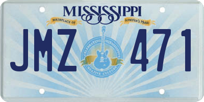 MS license plate JMZ471