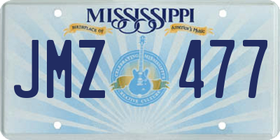 MS license plate JMZ477