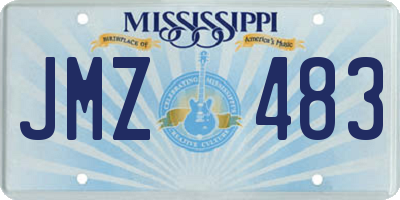 MS license plate JMZ483