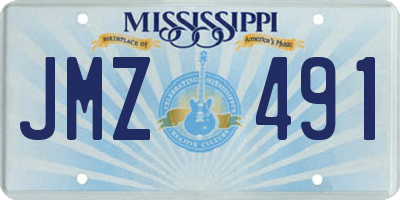MS license plate JMZ491