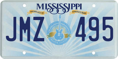 MS license plate JMZ495