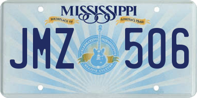 MS license plate JMZ506