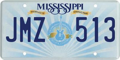 MS license plate JMZ513