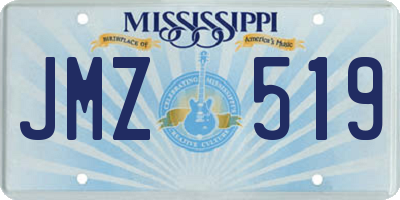 MS license plate JMZ519