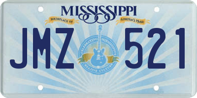 MS license plate JMZ521