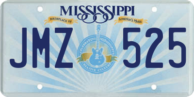 MS license plate JMZ525