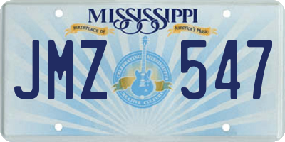 MS license plate JMZ547