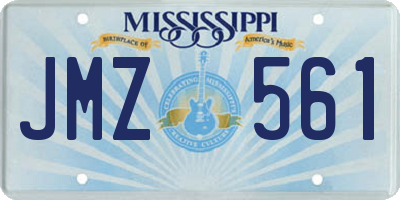 MS license plate JMZ561