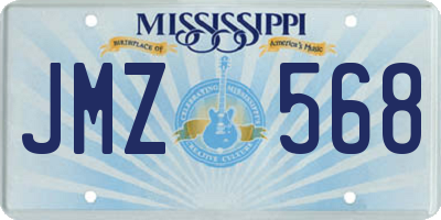 MS license plate JMZ568
